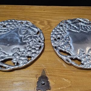 Silver Grapevine Decorative Plates